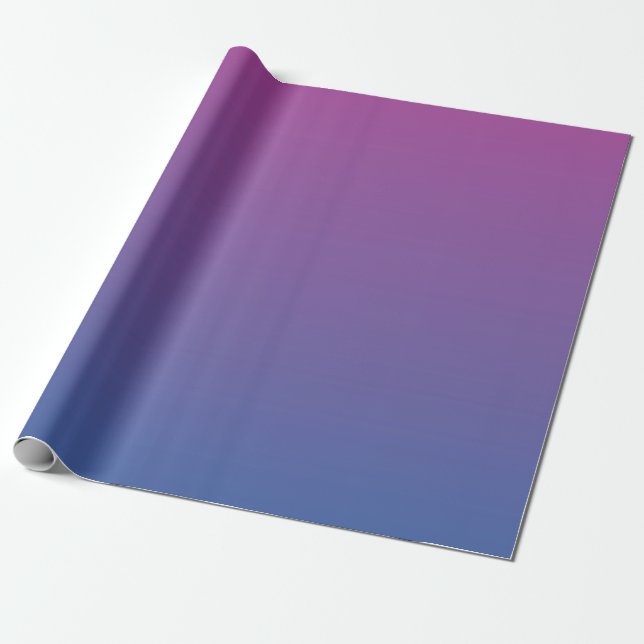 Papier Cadeau Motif violet à bleu Ombre (Déroulé)