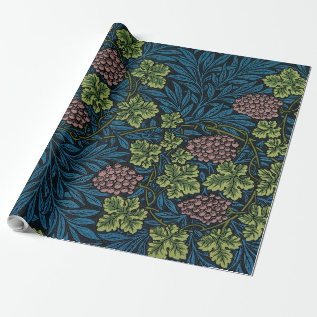 Papier Cadeau Motif viticole, William Morris (Déroulé)