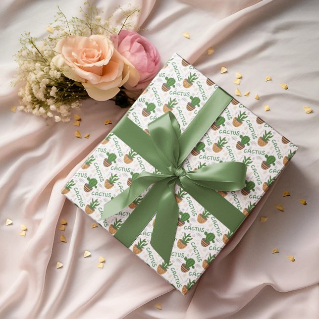 Papier Cadeau Motif Wild Cactus (Créateur téléchargé)