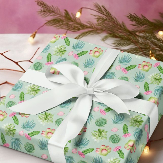 Papier Cadeau Motif Wild Cactus (Créateur téléchargé)