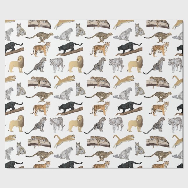 Papier Cadeau Motif Wild Cats (Couture)