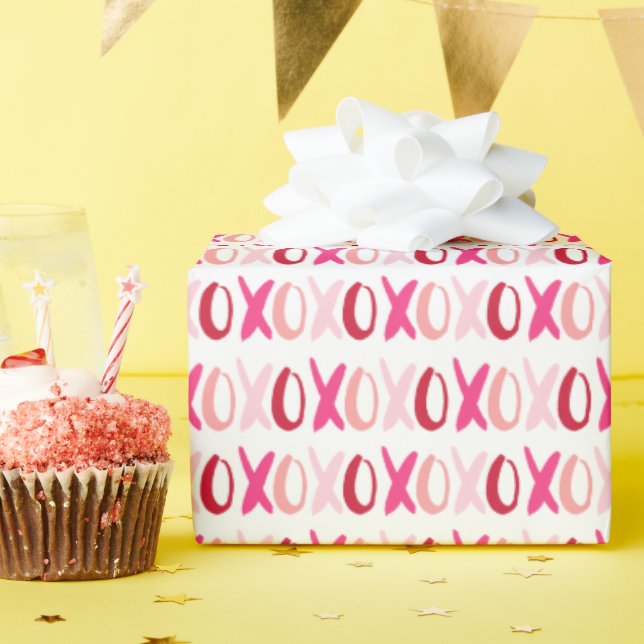 Papier Cadeau Motif XOXO sucré (Fête d'anniversaire)