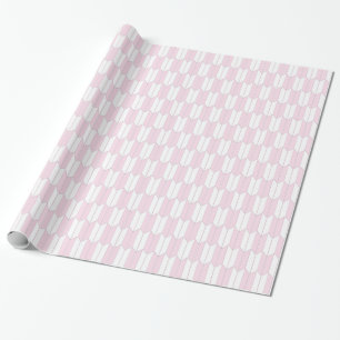 Papier cadeau Motif Yagasuri en rose et blanc