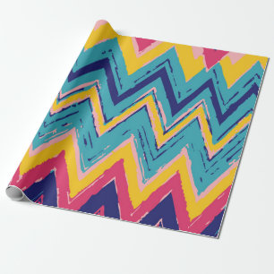Papier Cadeau Motif Zig-Zag Multi-Color – Création de Cadeau Aud