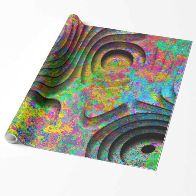 Papier Cadeau motifs 3D 2 (Déroulé)