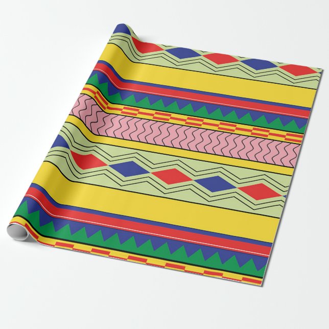 Papier Cadeau Motifs chaîne de motif transparente (Déroulé)