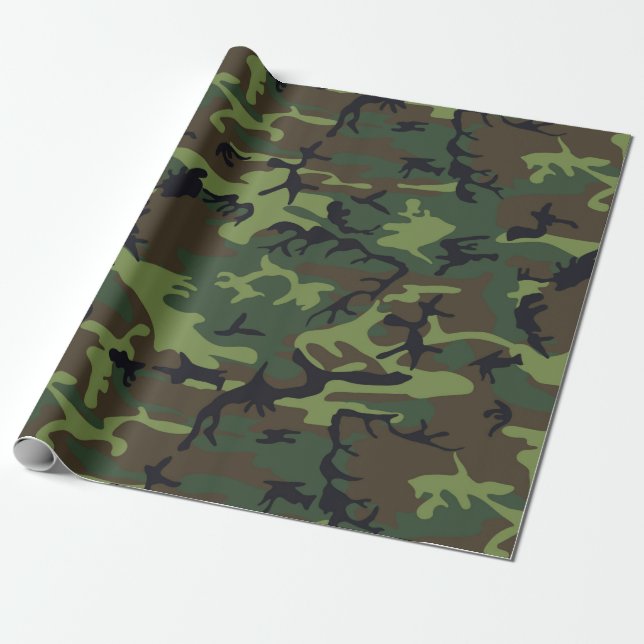 Papier Cadeau Motifs de camouflage transitoire (Déroulé)