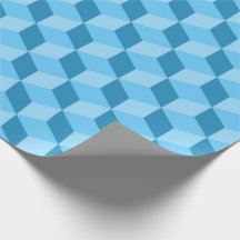 MOTIFS DE CUBE GÉOMÉTRIQUE BLEU CLAIR