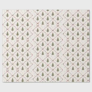 Papier Cadeau Motifs de fond numériques sans couture de Noël