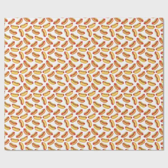 Papier Cadeau motifs de hot-dog (Plat)