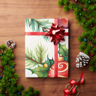 Papier Cadeau Motifs de l'ornement de Noël festif