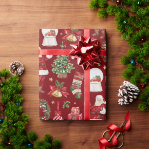 Papier Cadeau Motifs de Noël classiques Noël Noël Noël Noël Noël