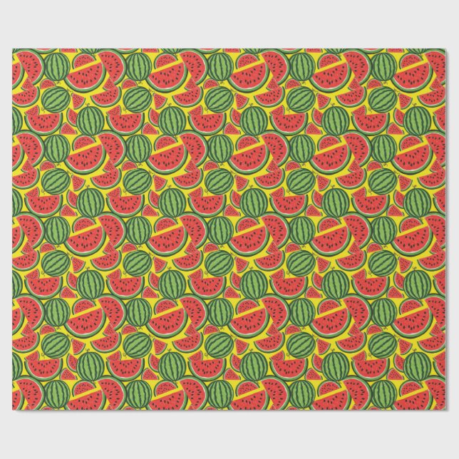Papier Cadeau motifs de pastèque (Plat)