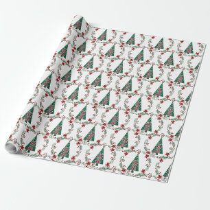 Papier Cadeau Motifs d'hiver de Noël