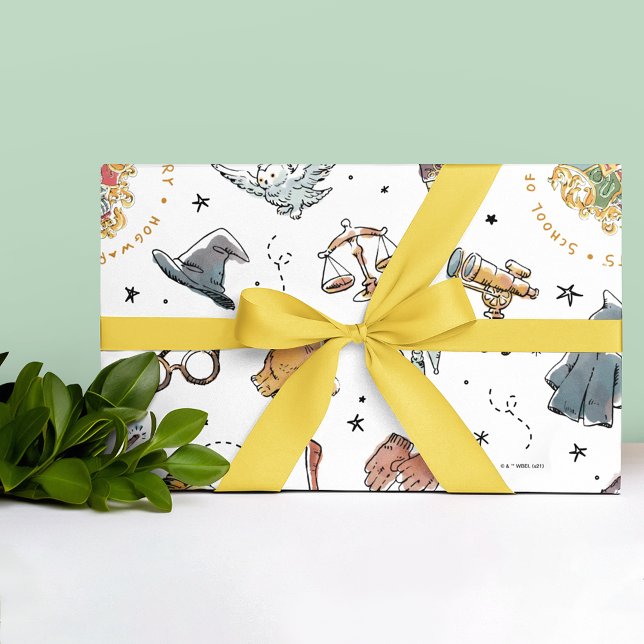Papier Cadeau Motifs d'icônes Harry Potter - Baby Shower (Wrapped gift)