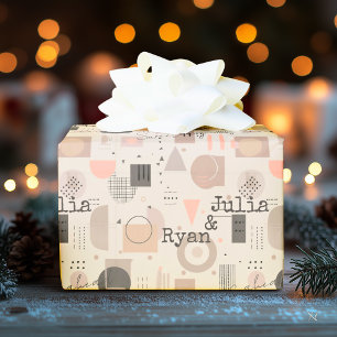 Papier Cadeau Motifs géométriques minimalistes au design moderne