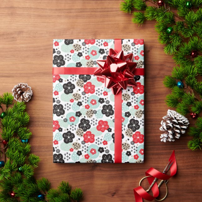 Papier Cadeau Motifs japonais mignons design (Cadeau de vacances)