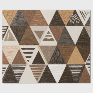 Papier Cadeau Motifs nigérians sur fond de triangles