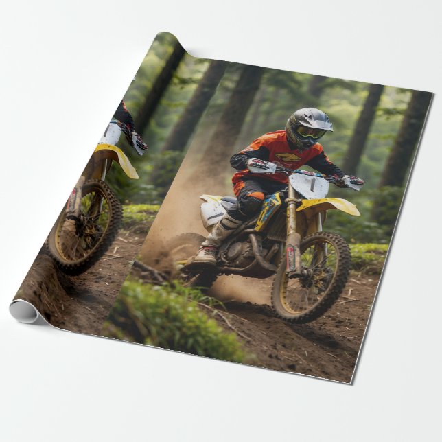 Papier Cadeau Moto-xing - Motocross Racers (Déroulé)