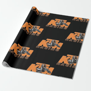 Papier Cadeau Motocross orange