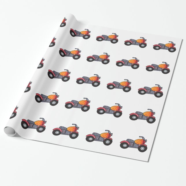 PAPIER CADEAU MOTOCYCLE ENFANTS (Déroulé)