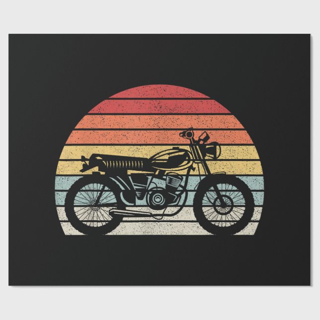 Papier Cadeau Motorcycle vintage (Plat)