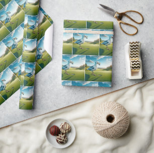 Papier Cadeau Mouette avec balle de golf