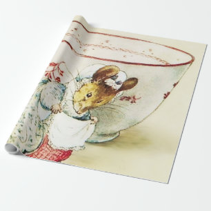 Papier Cadeau "Mouse Seamstress and Teacup" de Beatrix Potter