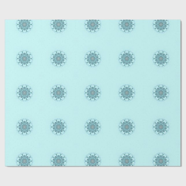Papier Cadeau Mousse marine abstraite (Plat)