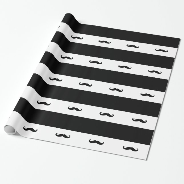 Papier Cadeau Moustache (Déroulé)