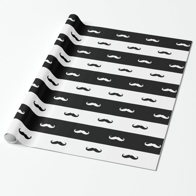 Papier Cadeau Moustache (Déroulé)