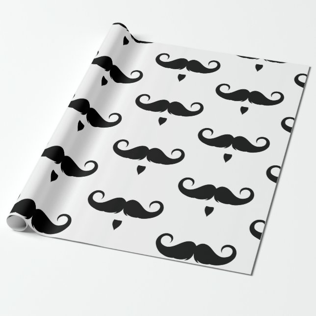 Papier Cadeau Moustache à barre (Déroulé)