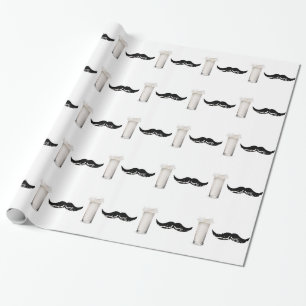 Papier Cadeau Moustache de lait