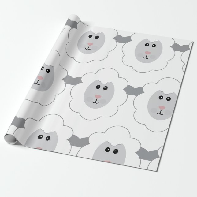 Papier Cadeau Mouton (Déroulé)