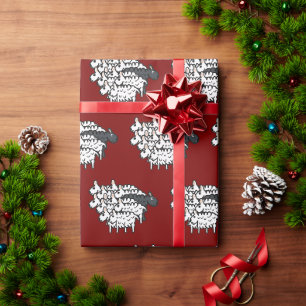 Papier Cadeau Mouton Noir