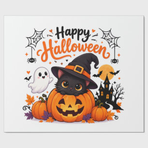 Papier Cadeau Mug de voyage Joyeux Halloween Chat Mignon - Sorci