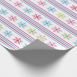 Papier Cadeau Multi-color snowflakes