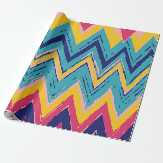 Papier Cadeau Multi-Color Zig-Zag Pattern – Fun Bold Gift Design