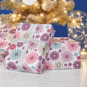 Papier Cadeau Multicolore ethnique floral sans couture pastel