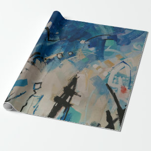 Papier Cadeau Mur abstrait multicolore