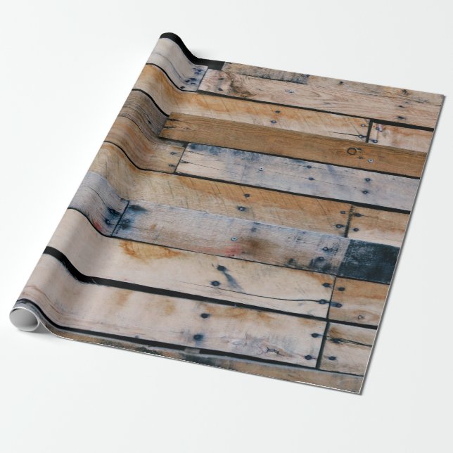 Papier Cadeau mur Brown en bois (Déroulé)