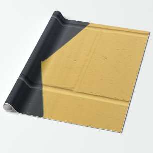Papier Cadeau Mur de peinture noir et jaune