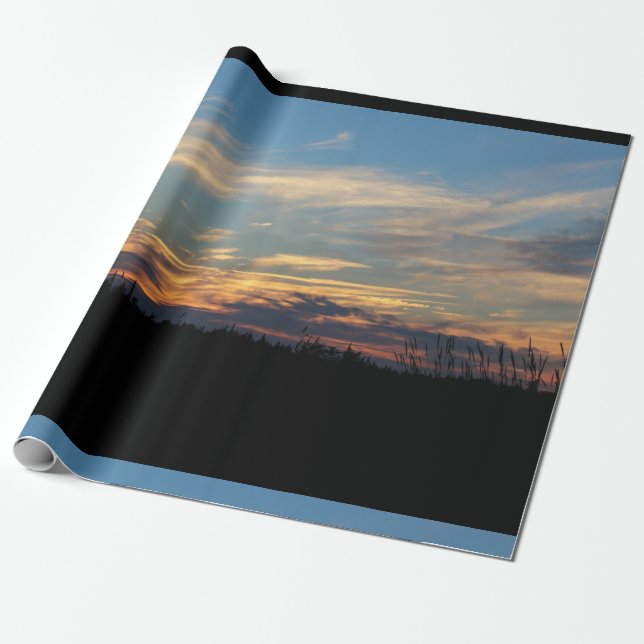 Papier Cadeau Mur de silhouette de nature (Déroulé)