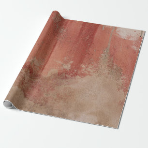 PAPIER CADEAU MUR EN BÉTON ROUGE ET BLANC