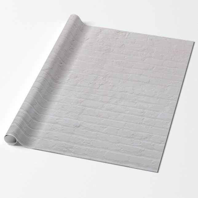 Papier Cadeau Mur en brique blanche (Déroulé)