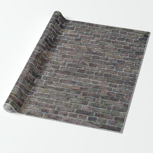 Papier Cadeau Mur en brique vieux mur en brique foncée