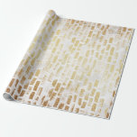 Papier Cadeau Mur en briques d'or blanc Motif enveloppement cade<br><div class="desc">Mur en briques d'or blanc Motif enveloppement cadeau moderne</div>
