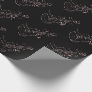 Papier Cadeau Musicien branché Musique Guitare