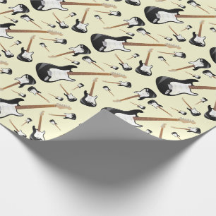 Papier Cadeau Musicien de guitare électrique professeur de musi