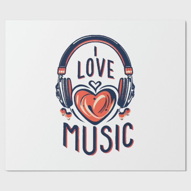 Papier Cadeau musique  (Plat)